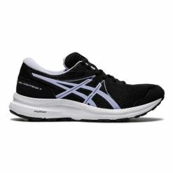 Best deal 🎉 ASICS Gel Contend 7 👩 Women's Wide Width Running 👟 Shoes Black/Purple 🌟
