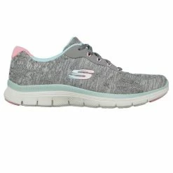 Deals 🥰 Skechers Flex Appeal 4.0 👩 Women's Running 👟 Shoes Gray Combo 😀