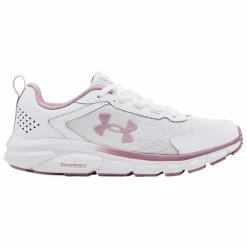 Brand new 🎉 Under Armour Charged Assert 9 👩 Women's Running 👟 Shoes White/Pink 🛒