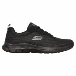 Promo 👏 Skechers Flex Appeal 4.0-Brilliant View 👩 Women's Running 👟 Shoes Black/Black 🔔