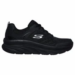 Budget 🛒 Skechers D'Lux Walker Infinite Motion 👩 Women's Walking 👟 Shoes Black/Black ✔️