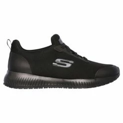 Best Sale ๐คฉ Skechers Squad Slip-Resistant ๐ฉ Women's Wide Casual ๐ Shoes Black ๐