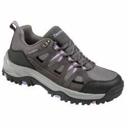 Best Sale 👏 Bearpaw Summit Low Waterproof 👩 Women's Hiking 🥾 Boots Charcoal/Purple 😉