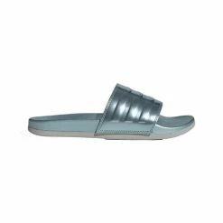 Best Pirce ✨ Adidas Adilette Cloudfoam 👩 Women's Slide 🩴 Sandals Metallic ⌛