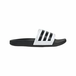 Deals 🛒 Adidas Adilette Comfort Unisex Slides White/Black 👏