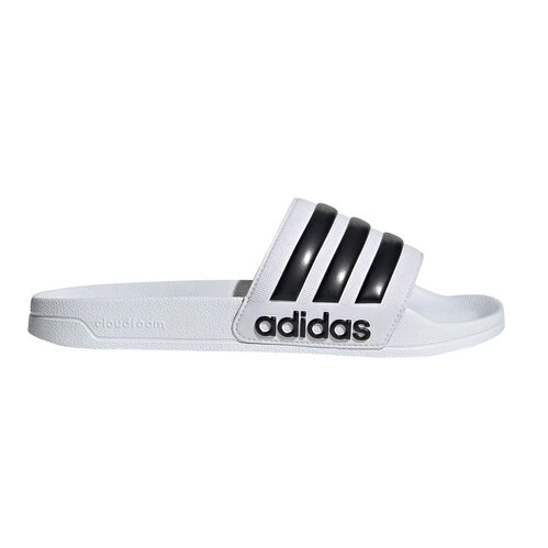 Brand new 𧨠Adidas Adilette Shower Unisex Slides White/Black π₯° 3 Brand new 𧨠Adidas Adilette Shower Unisex Slides White/Black π₯°