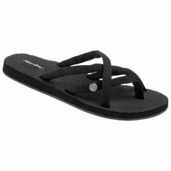 Budget 🔔 Maui & Sons Ananda Strappy 👩 Women's Flip Flop 🩴 Sandals Black/Black 💯