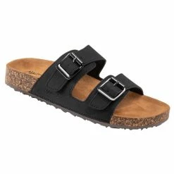 New 🔔 Maui & Sons Cove 👩 Women's 🩴 Sandals Black ⭐