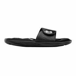 Discount 👏 Under Armour Ignite IX 👩 Women's Slide 🩴 Sandals Black/White 🎁