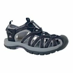 Hot Sale 😀 Outland Naia Bump Toe 👩 Women's River 🩴 Sandals Black/Purple 😉