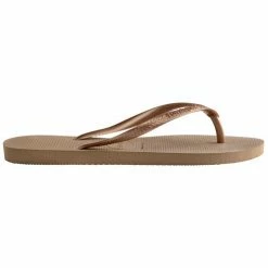 Promo 🔥 Havaianas 👩 Women's Slim Flip-Flops Gold 🌟