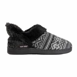 Buy ⭐ Muk Luks Leanna 👩 Women's Cozy Slippers Black/White 🔔