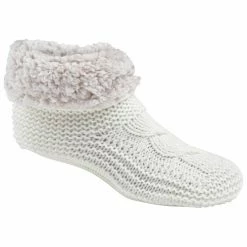 Coupon ⌛ Muk Luks Cuff Bootie 👩 Women's Slippers Ivory 😀