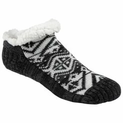 Hot Sale 🔥 Muk Luks Shortie Cabin 👩 Women's Slippers Black Print ⭐