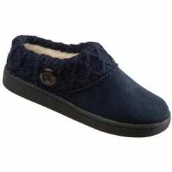 Flash Sale 👏 Clarks Augusta 👩 Women's Slippers Navy Blue 🔥