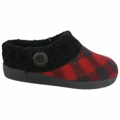 Buy 🔔 Clarks Augusta Fleece 👩 Women's Slippers Red Plaid 🎉