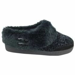 Promo 💯 Clarks Chenille 👩 Women's Slippers Black 🌟